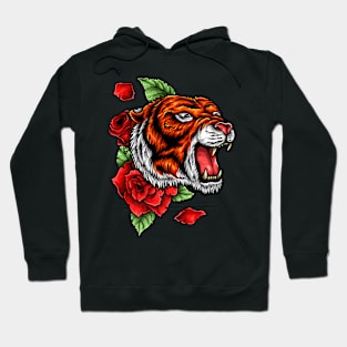 Tiger Roses Tattoo Hoodie